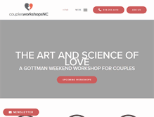Tablet Screenshot of couplesworkshopsnc.com